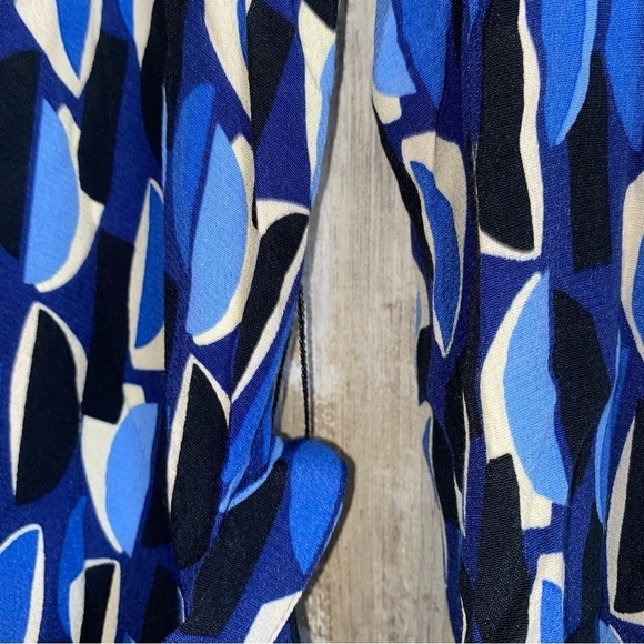 Zara Paula Geometric Printed Ruffle Belted Mini Dress - Picture 3 of 9